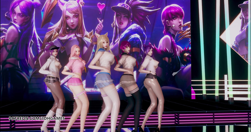 3D-Hentai Games: Привіт Венера - wiggle ворушиться стрип-танець Ahri Akali Kaisa Evelynn Seraphine