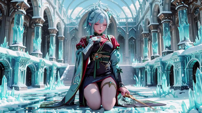 Seraphina Vale: Troni di ghiaccio! Mage dai capelli argentati in Abito rosso-verde...