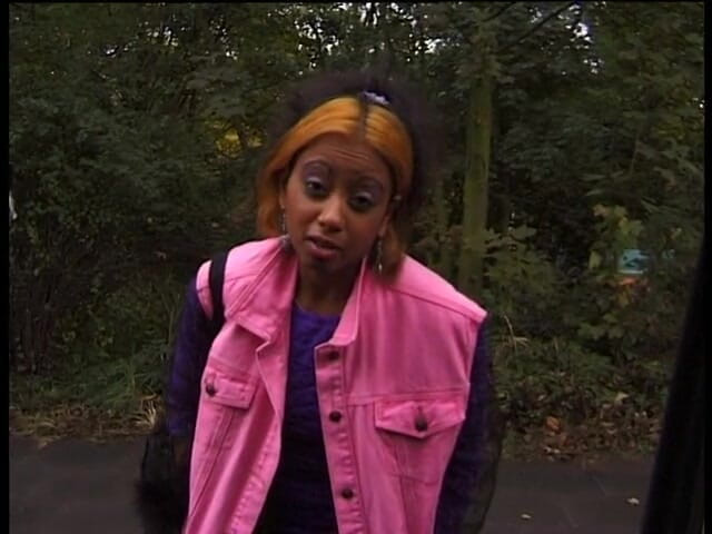 Lucky Cooch: Picked up ebony with colored hair gives a nice blowjob...
