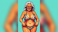 AI Porn: Velha avó provocando animação