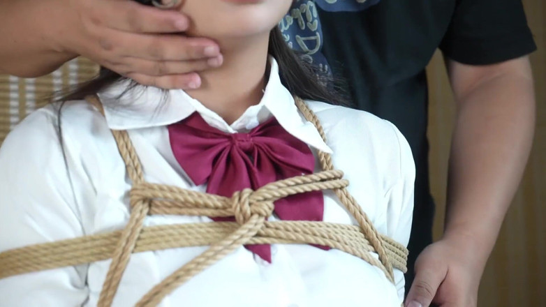 Aisan girl bondage: Xr46- Student Uniform and Mouthball Bondage