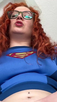 Evil Supergirl's Ass Worship, Blowjob, Pegging, and Facial for Powerless Superman