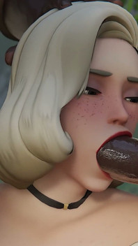 Mercy Out of Money Services Two Bbcs - 3D Overwatch Interracial Porn