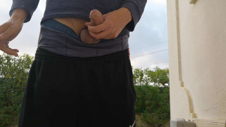 Rafael Torreano: Early Morning Jerkoff Outside in the Garden