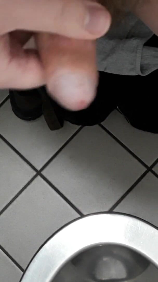 Thebavarianone: Playing with cock in a public toilet