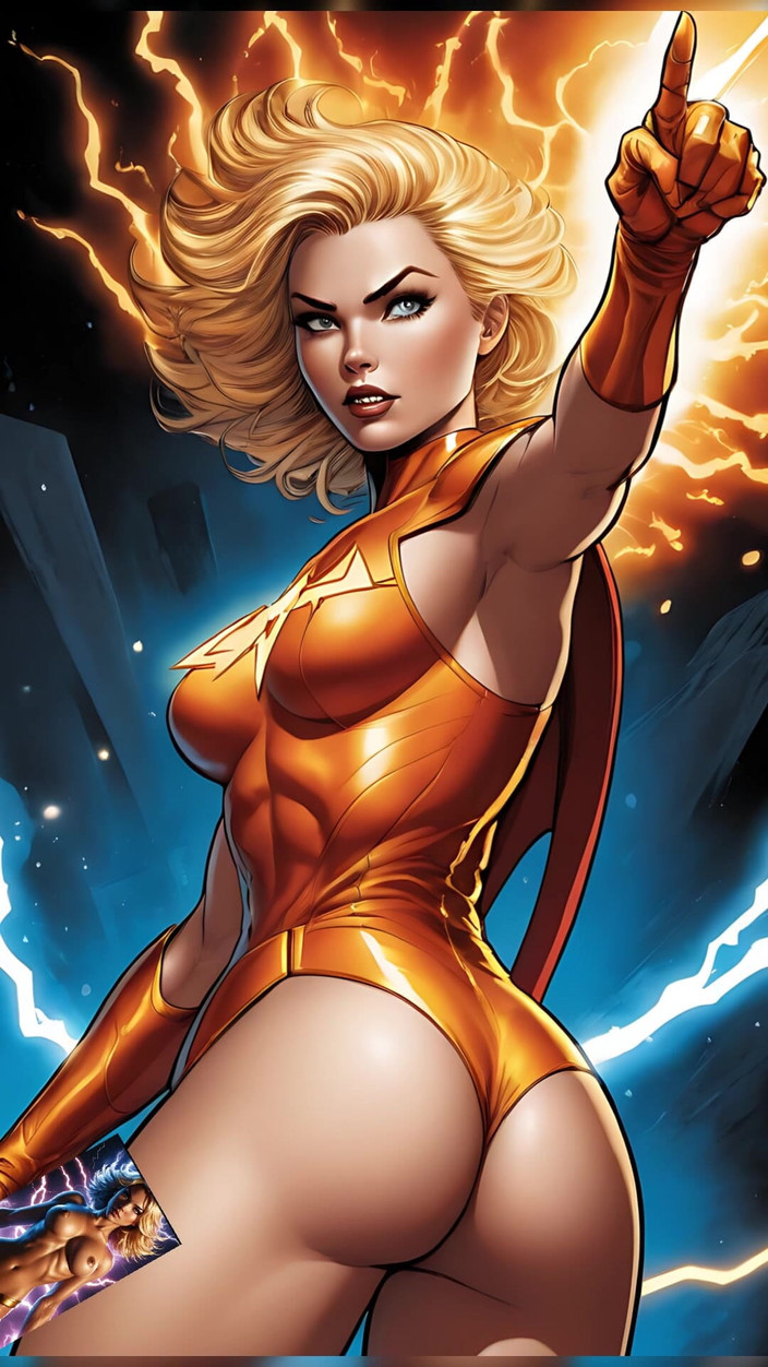 LustRender: Обнаженный гром искр, электрическая аура