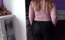 Nini Divine: PAWG with Tight Leather Jeans Sucks and Gets Her Pussy...