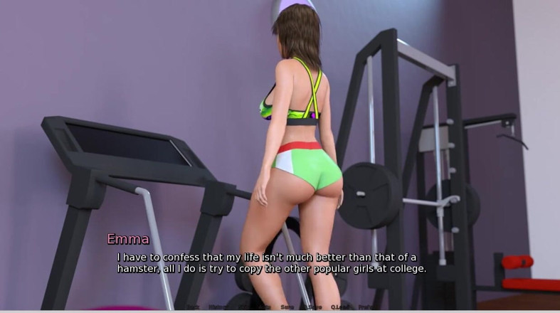 XXX Games Bunk: Laura Lustful Secret - Gameplay - Odgrywanie roli - Siłownia - Odbijający tyłek przysiad...