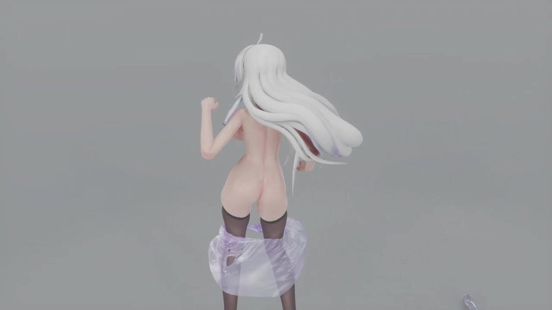 MikuMotion: Mmd hnědyoké dívky; Čiré šaty; Průhledné podpatky; Černé punčochy