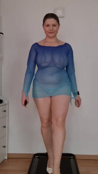 See-through Beach Dresses Over Micro Bikini - Heels, Jiggle & Treadmill Tease