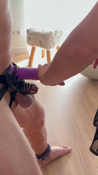 Teasing My Chastitied Slave Boyfriend