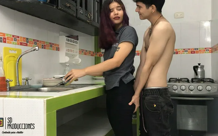 MAFELAGO: Fuck My Stepsister While She Washes the Dishes Cum - Double