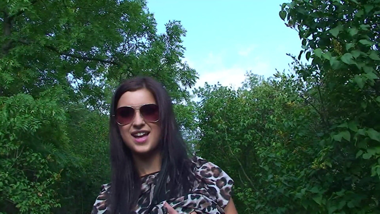 All Those Girlfriends: Fantastic brunette babe Katie Oliwer shows her sexy body outdoors