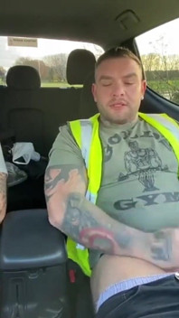 Builders Have a Jerk in the Car at Work