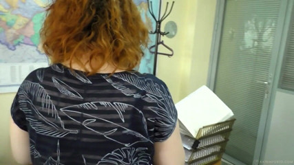 Katrin Porto: BBW peeing and fucking in the office