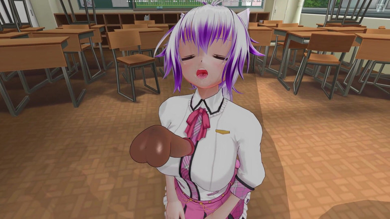 H3DC: HENTAI 3D - blowjob deepthroat daripada pelajar rambut merah jambu