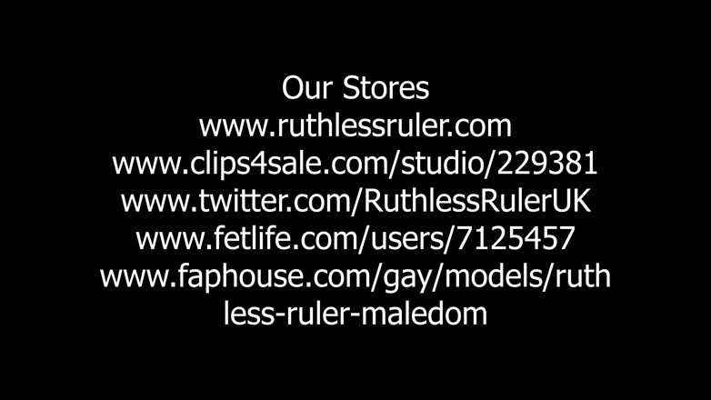 Ruthless ruler - maledom: Mon renifleur et mon léquinage de trou du cul en...