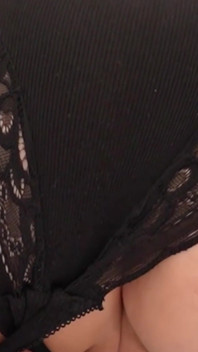 Pulled the Black Panties to the Side to See That Perfect Pussy