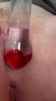 Glass Dildo Pussy Banging Close up