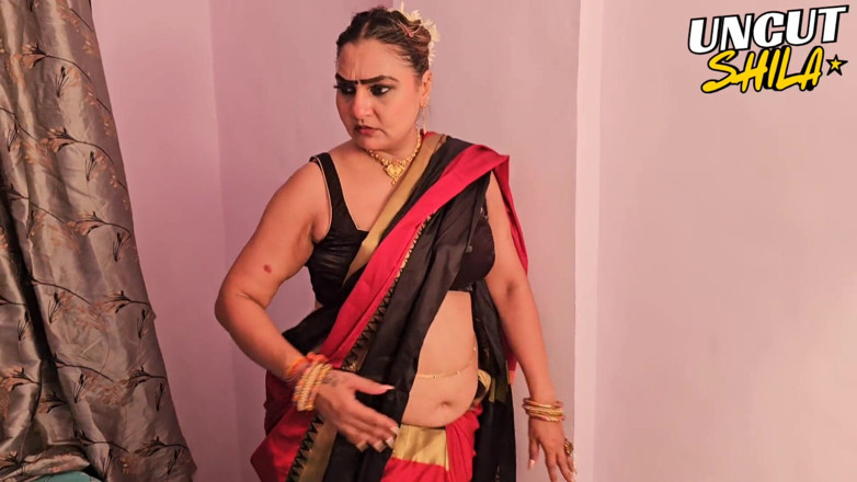 Uncut Shila: Ciasna cipka Gorąca MILF Desi Bhabhi w Sari Fucked Hard...