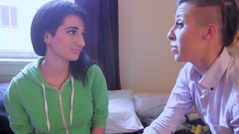 Lesbian Love Movies: Lesbian Love - anal training with strapon