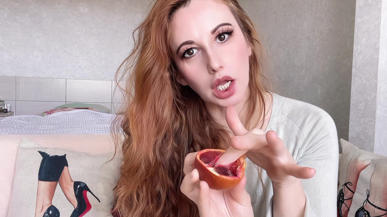 Holy_Red: Báječná oranžová sání - hravé triky jazyka a šťavnatý nepořádek!