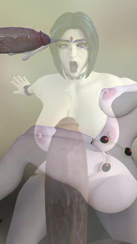 Teen Titans - Ravin Anal fucked przez Huge Tattooed BBC African Man