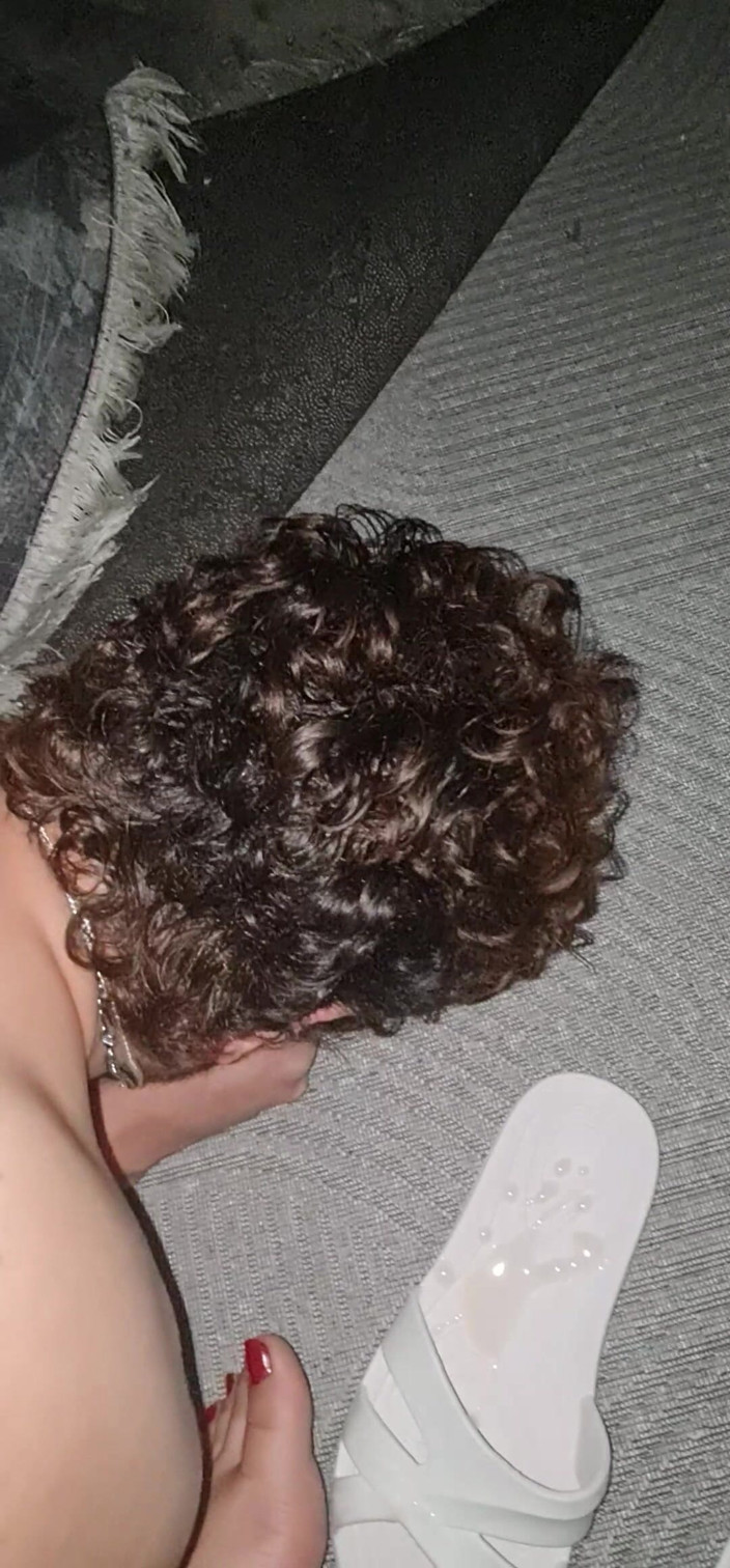 ronza: My Cuckold Slave Cum on My Slipper