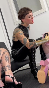 Doppio dom con lady Valeska: Dildo feticismo sissy