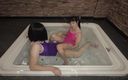 SissyKanisa: Sissykanisa e Reina nella vasca da bagno jacuzzi