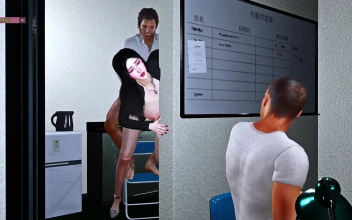 X Hentai: Beauty Leader Threesome Her Co-worker (p2) - 3D Animation Hentai