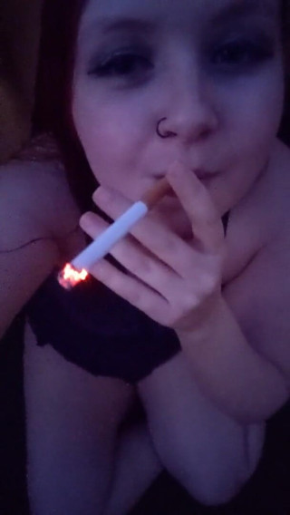 Sin Spice by Sophia Sinclair and Jasper Spice: Big tit tease while smoking by SophiaSinclair