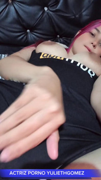College Girl Makes Video Call with Colombian