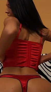 Skinny Babe Michaela Touching Herself with Cream and Fingers