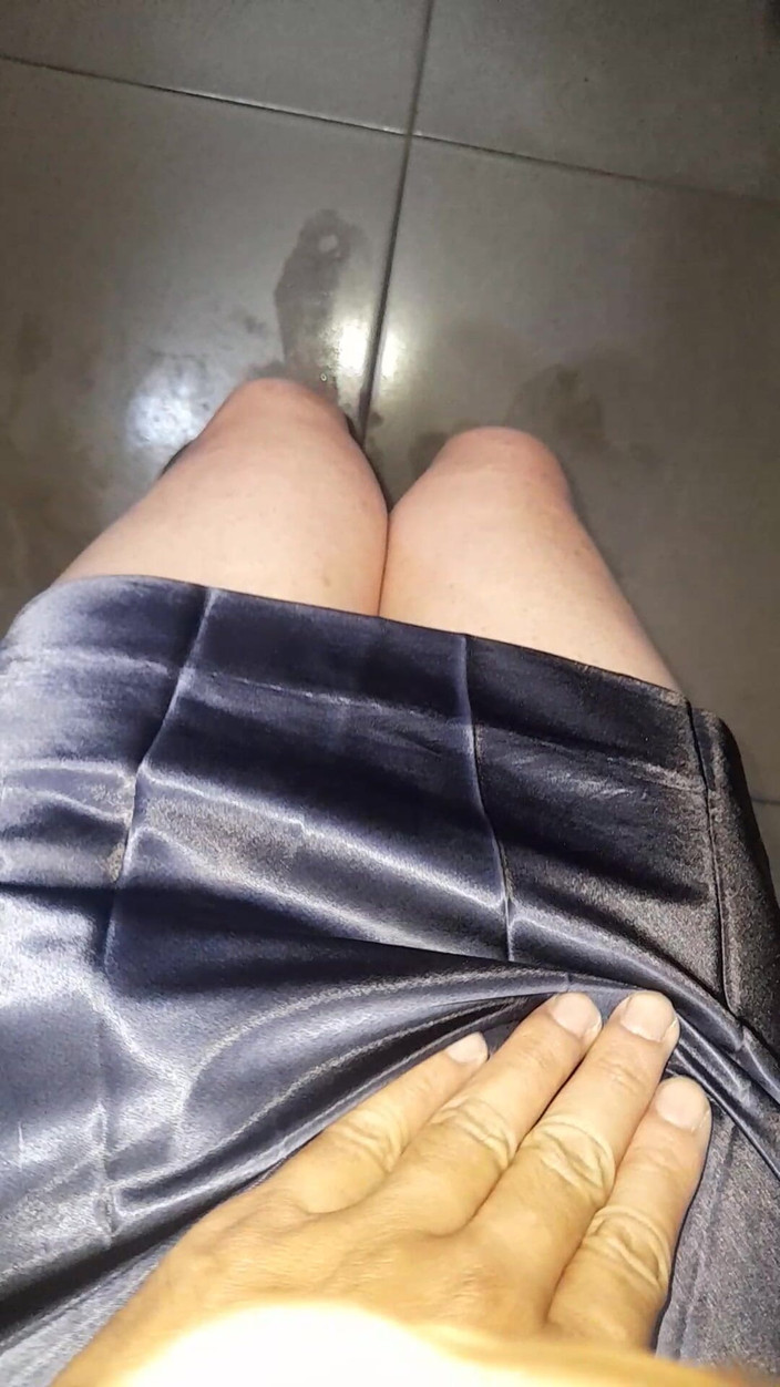Naomisinka: Mini vestido de seda de cetim azul com forro lindo