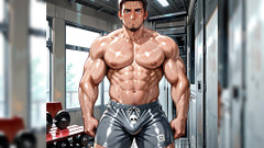 Erotic Man: Ai männer mit riesigen muskeln