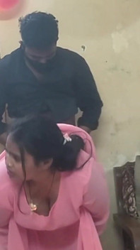 Sexy Indian Chubby Bhabhi in See-through Pink Gown - Massive Ass & Curvy Body Reveal