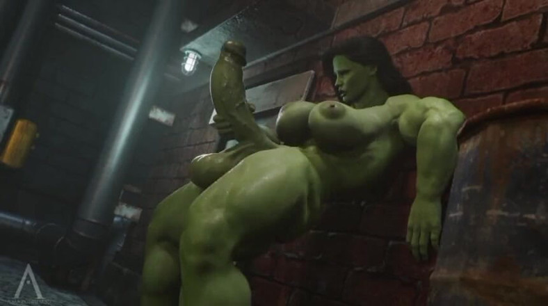 Divide XXX: Amazzone3d- she hulk smash