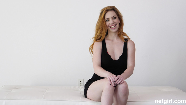 Net Girl: Readhead with pale skin visit her Stepdaddy