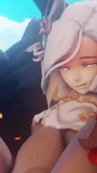 Shenhe Gets a Rough Anal Fuck by a Mitachurl and Gets a Huge Anal Creampie - Genshin Impact