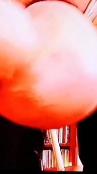Freakige große obscene, mit silikon gefüllte genitalien