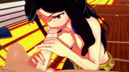 Hentai Smash: Lucy głębokie gardło kutas i połyka spermę -Hentai.