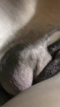 Buceta preta adora pau branco e esperma quente
