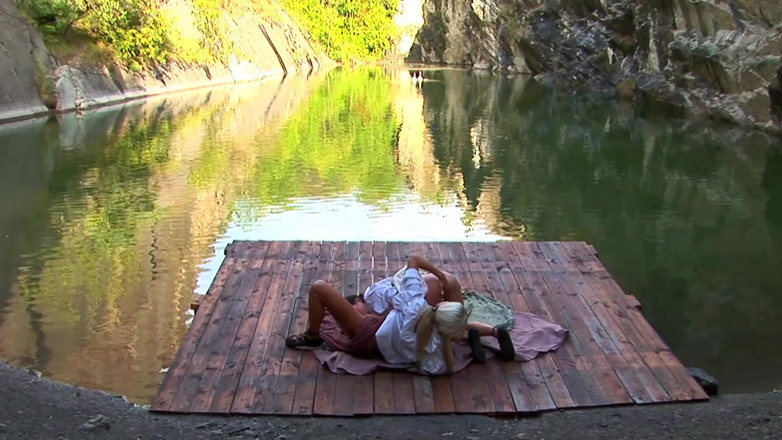 Hot Pornstars: Two cute teen lesbians riverside pleasure