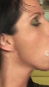 Horny Brunette in Fishnets Gets Hard Fingered and Fucked