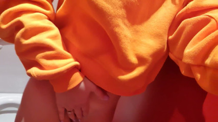 TheloveStory: She can't wait anymore. Risky masturbation in an airport toilet