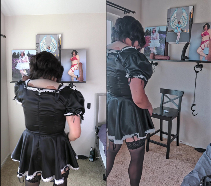Sissy Candy: Getting Dressed and Plugged with Sissy Maid Candy