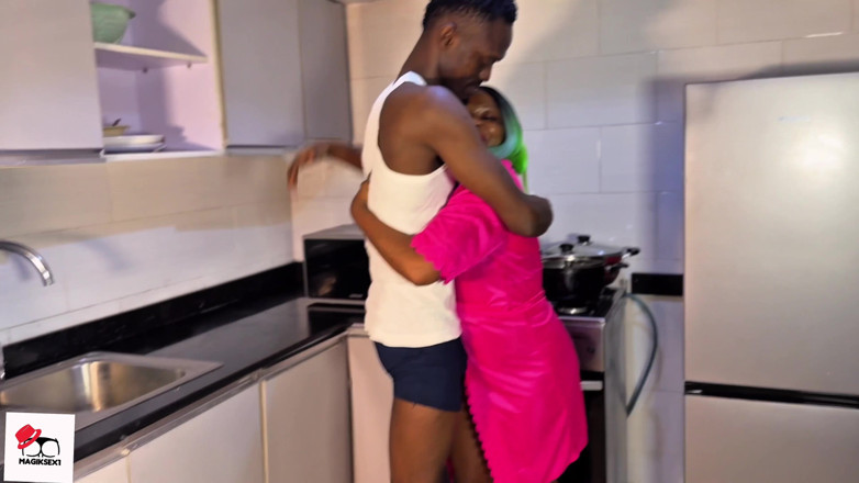PornTone: House Wife Flooded the Kitchen with Her Squirt