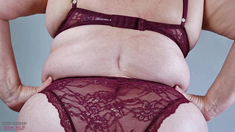 BBW_Wife: レースランジェリー 大きな胸と毛深い秘部 - あなたのためだけに興奮した成熟したミルフのアソコと遊ぶのを見て