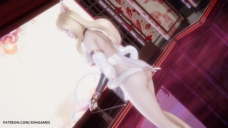 3D-Hentai Games: Mmd Gokuraku Jodo Ahri Sexy Striptease League of Legends Hentai...